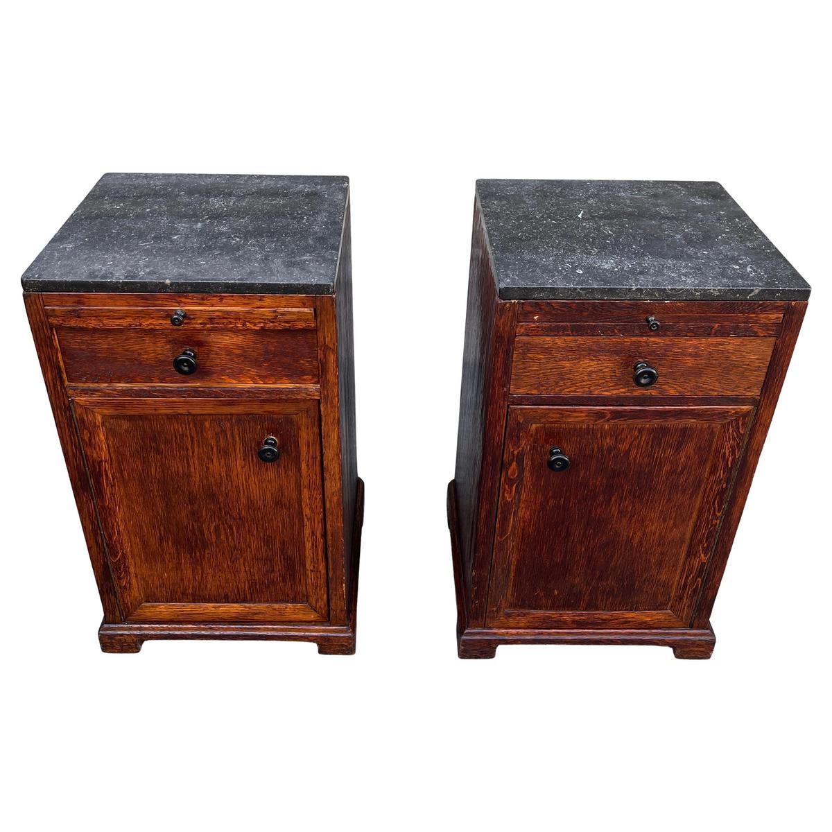 Arts & Crafts Mission Oak Antique Craftsman Bedside Tables