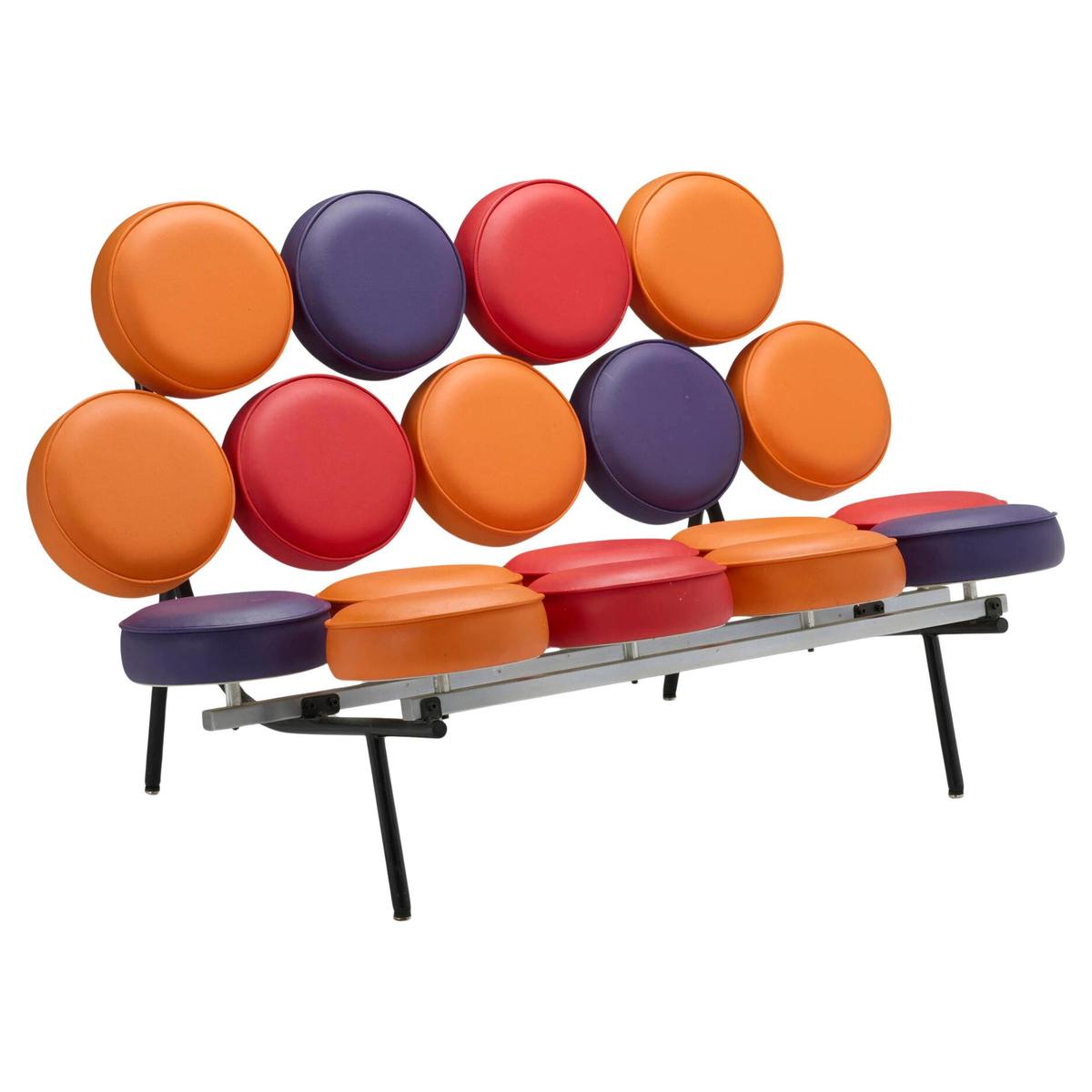 Limited Edition Multicolor George Nelson For Herman Miller Marshmallow Sofa