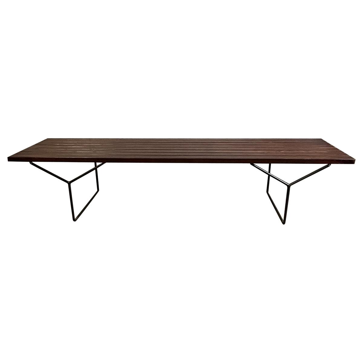 Mid-Century Slat Bench by Harry Bertoia for Knoll