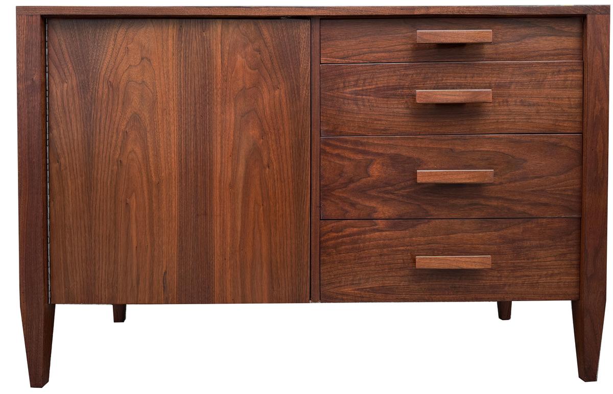 Midcentury Modern Crafted Black Walnut Dresser