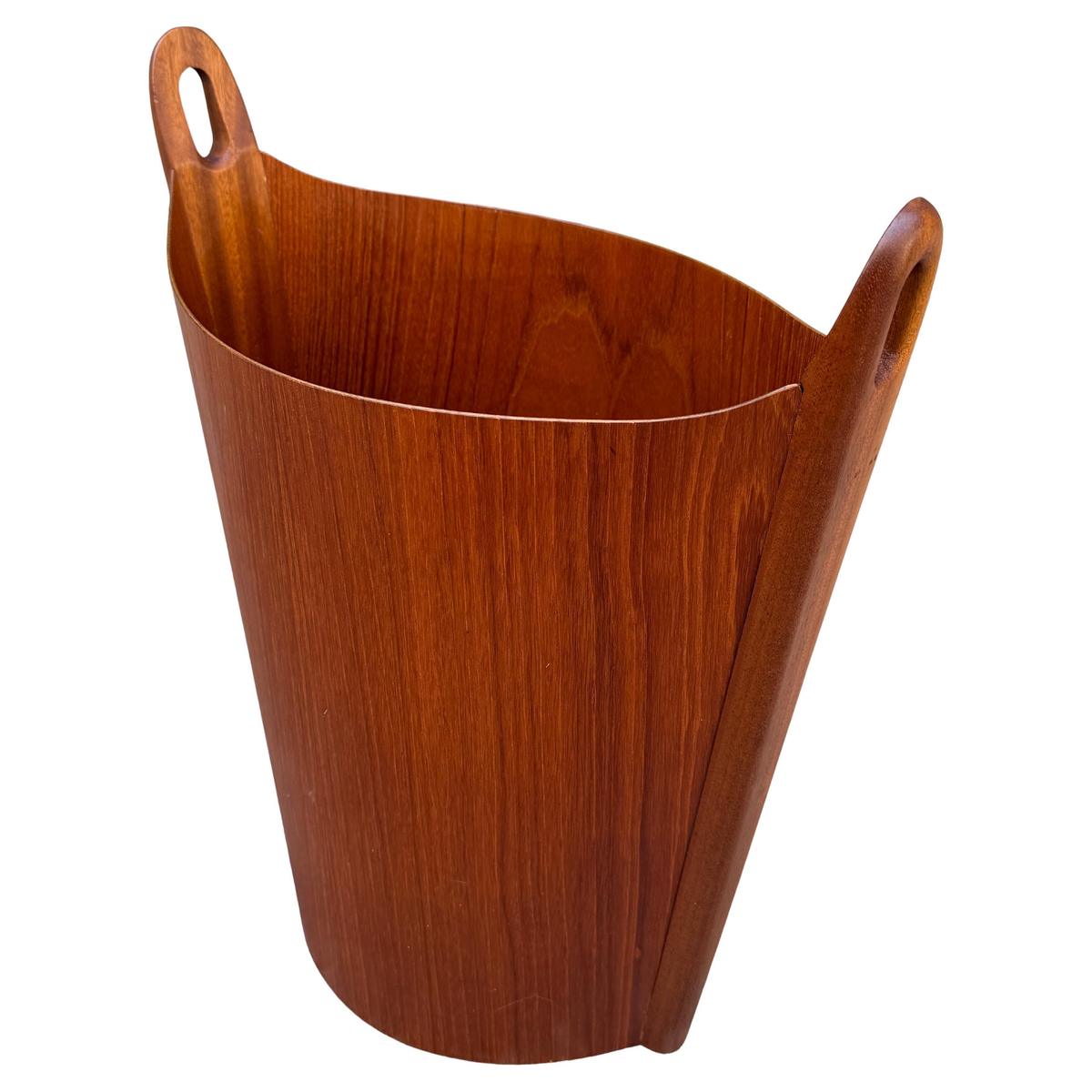 Midcentury Modern Wastepaper Basket in Beautiful Teak