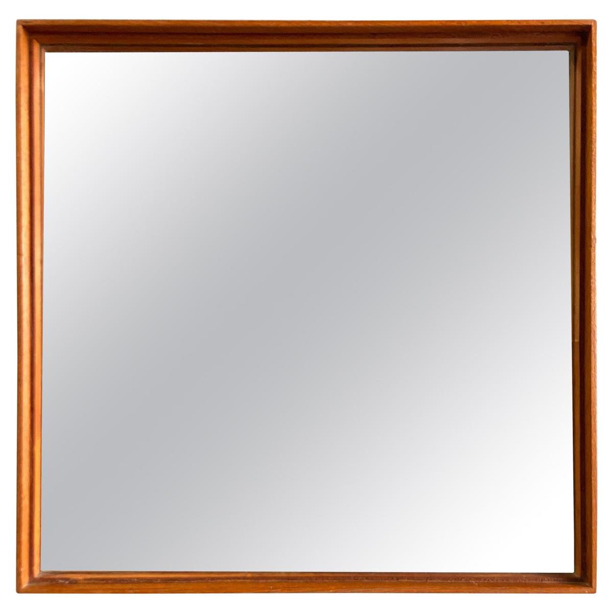 Midcentury Teak Mirror by Uno & Osten Kristiansson for Glas Mäster