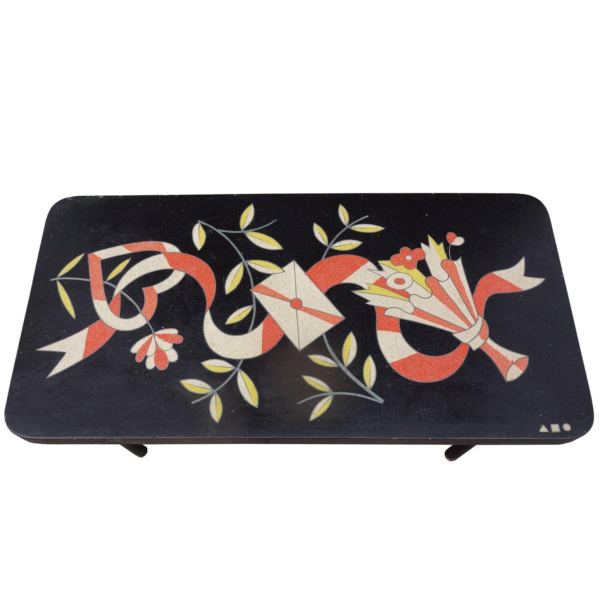 One of a Kind Midcentury Side Table Designed by Alexander Girard