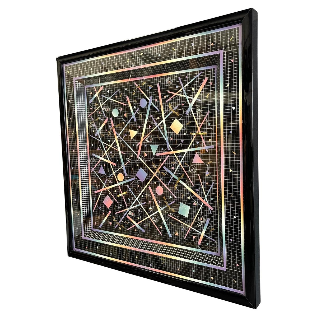 Quintessential 1980s Shadow Box Post Modern Artwork