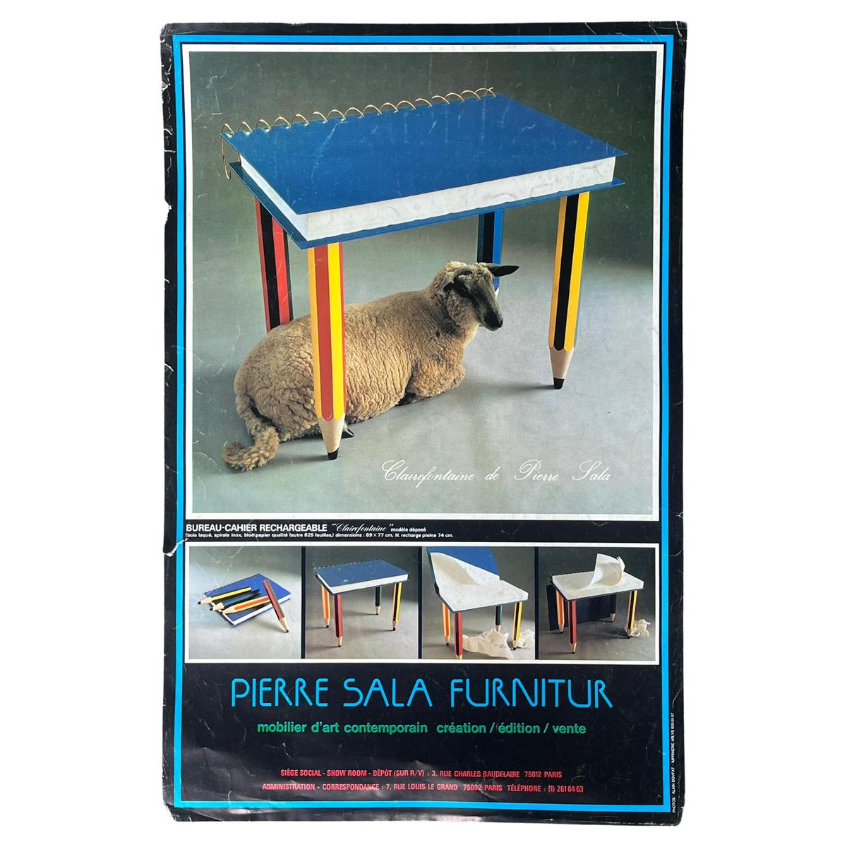 Rare Exhibition Poster Pierre Sala Signed