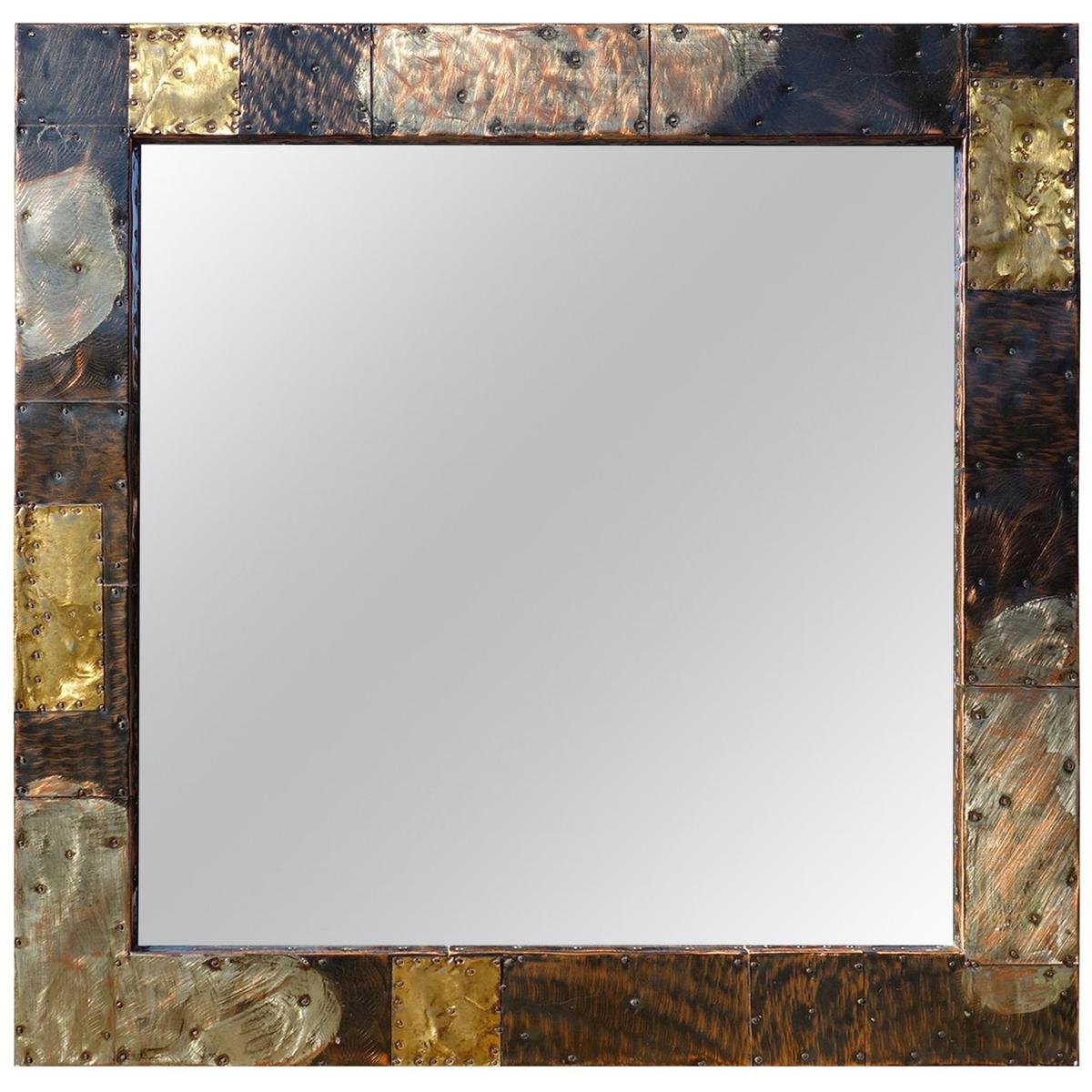 Midcentury Paul Evans Patchwork Mirror