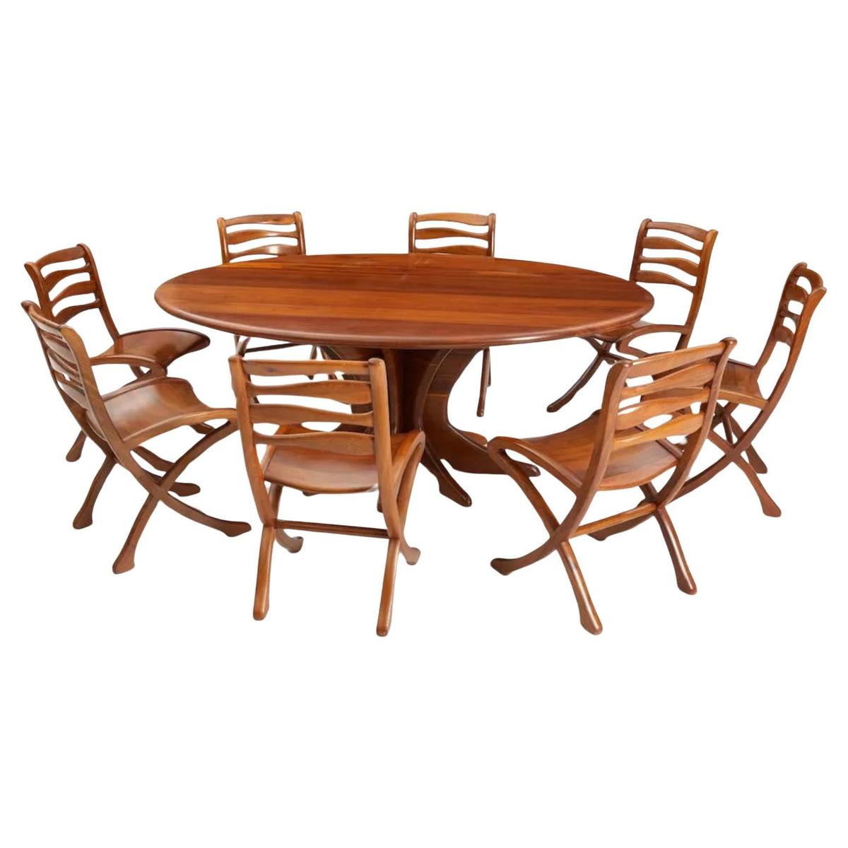 Stunning Sculpted Midcentury Modern Dining Room Set